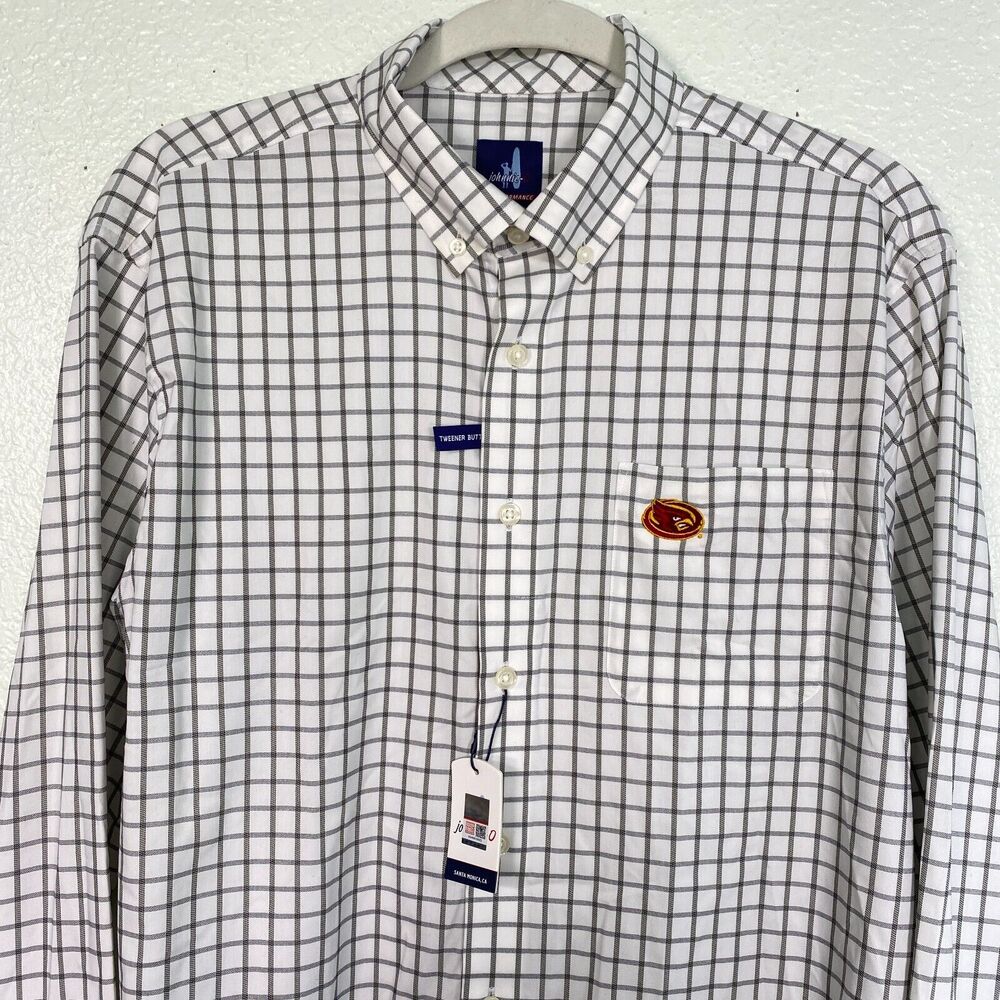 Johnnie O Shirt Mens Medium Louisville Cardinals Button Up Signor Plaid NEW - Picture 3 of 12